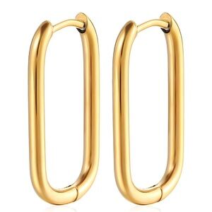 18K GOLD PLATED STAINLESS STEEL EARRINGS, INTENSITY